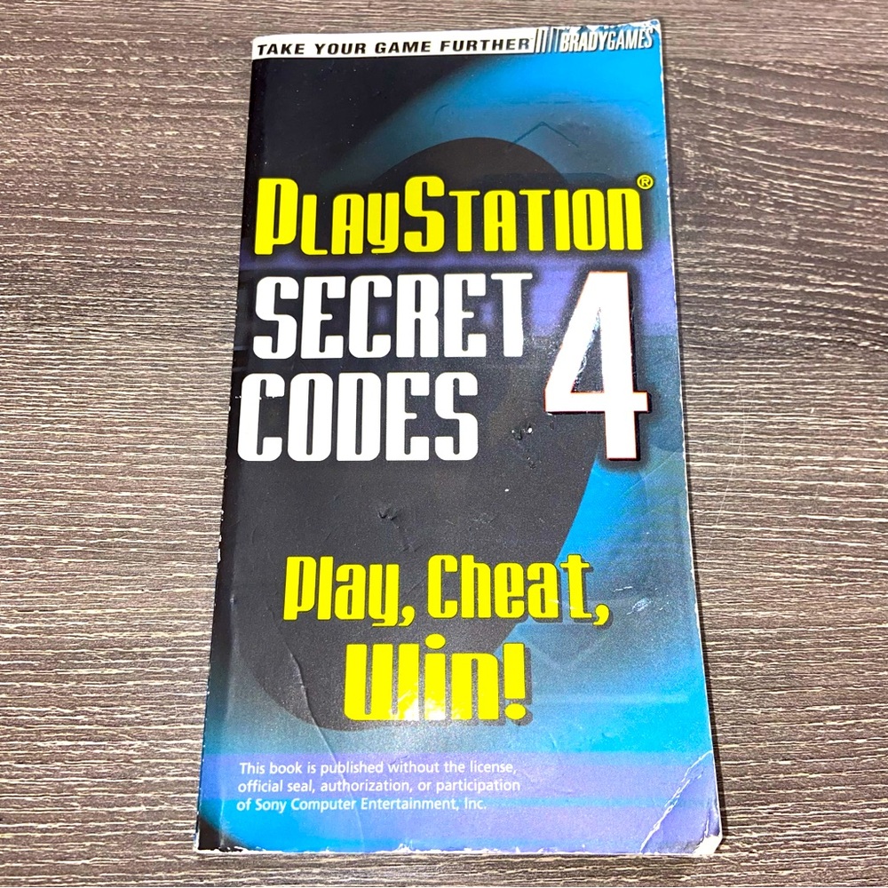 VINTAGE 1999 PLAYSTATION Secret Codes 4 Brady Games Soft Cover Book